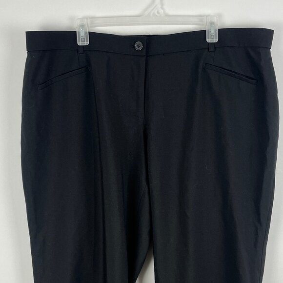 Michel Studio Collection Emma Chino Pants Size 20P Black Waist 42in Inseam 30in - Picture 2 of 9